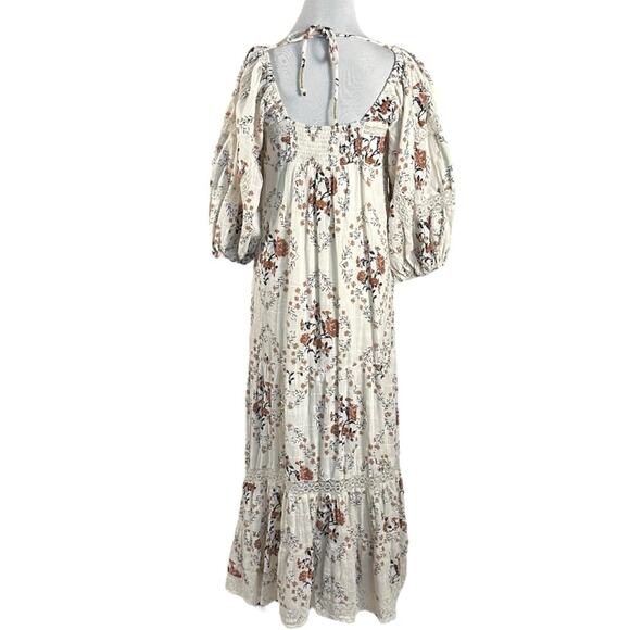 Free People Ethereal Dainty All the Attitude Printed Maxi Dress Large Cottage - Picture 8 of 16
